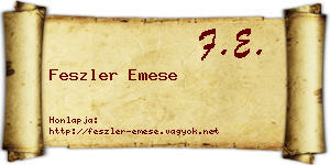 Feszler Emese névjegykártya